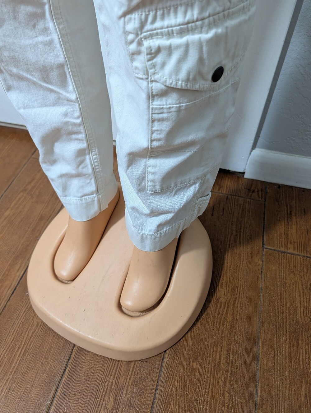 Vtg Ralph Lauren Sport Cargo Pants Womens White Paratrooper Military Grunge Sz 6 - Picture 3 of 8